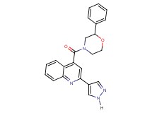 4-[(2-phenyl-4-morpholinyl)carbonyl]-2-(1H-pyrazol-4-yl)quinoline