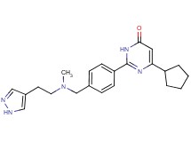 6-cyclopentyl-2-[4-({methyl[2-(1H-pyrazol-4-yl)ethyl]amino}methyl)phenyl]pyrimidin-4(3H)-one