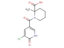 1-[(5-chloro-6-oxo-1,6-dihydropyridin-3-yl)carbonyl]-2-methylpiperidine-2-carboxylic acid