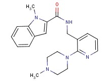 1-methyl-N-{[2-(4-methyl-1-piperazinyl)-3-pyridinyl]methyl}-1H-indole-2-carboxamide
