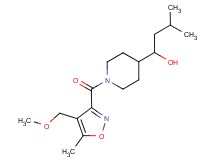 1-(1-{[4-(methoxymethyl)-5-methyl-3-isoxazolyl]carbonyl}-4-piperidinyl)-3-methyl-1-butanol