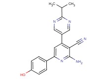 2-amino-6-(4-hydroxyphenyl)-4-(2-isopropylpyrimidin-5-yl)nicotinonitrile