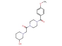 1-{2-[4-(4-methoxybenzoyl)-1-piperazinyl]-2-oxoethyl}-3-piperidinol