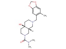 (4aR*,8aR*)-4a-hydroxy-N,N-dimethyl-7-[(6-methyl-1,3-benzodioxol-5-yl)methyl]octahydro-2,7-naphthyridine-2(1H)-carboxamide