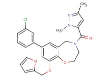 7-(3-chlorophenyl)-4-[(1,3-dimethyl-1H-pyrazol-5-yl)carbonyl]-9-(2-furylmethoxy)-2,3,4,5-tetrahydro-1,4-benzoxazepine