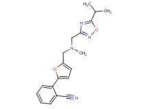 2-(5-{[[(5-isopropyl-1,2,4-oxadiazol-3-yl)methyl](methyl)amino]methyl}-2-furyl)benzonitrile