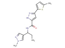 N-[1-(1-methyl-1H-pyrazol-4-yl)propyl]-3-(5-methyl-2-thienyl)-1H-pyrazole-5-carboxamide