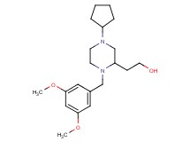 2-[4-cyclopentyl-1-(3,5-dimethoxybenzyl)-2-piperazinyl]ethanol