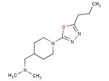 N,N-dimethyl-1-[1-(5-propyl-1,3,4-oxadiazol-2-yl)piperidin-4-yl]methanamine