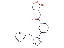 3-(2-oxo-2-{3-[1-(3-pyridinylmethyl)-1H-imidazol-2-yl]-1-piperidinyl}ethyl)-1,3-oxazolidin-2-one