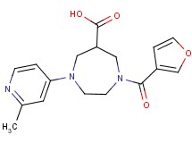 1-(3-furoyl)-4-(2-methylpyridin-4-yl)-1,4-diazepane-6-carboxylic acid