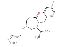 4-(4-fluorobenzyl)-3-isopropyl-1-[2-(1H-1,2,4-triazol-1-yl)ethyl]-1,4-diazepan-5-one