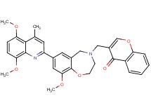 3-{[7-(5,8-dimethoxy-4-methyl-2-quinolinyl)-9-methoxy-2,3-dihydro-1,4-benzoxazepin-4(5H)-yl]methyl}-4H-chromen-4-one