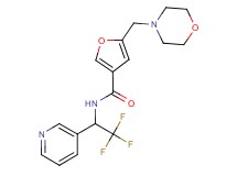 5-(morpholin-4-ylmethyl)-N-(2,2,2-trifluoro-1-pyridin-3-ylethyl)-3-furamide