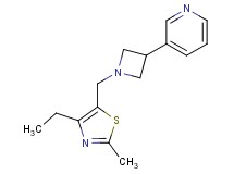 3-{1-[(4-ethyl-2-methyl-1,3-thiazol-5-yl)methyl]-3-azetidinyl}pyridine