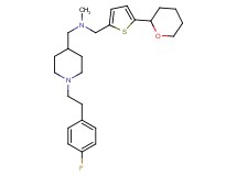 ({1-[2-(4-fluorophenyl)ethyl]-4-piperidinyl}methyl)methyl{[5-(tetrahydro-2H-pyran-2-yl)-2-thienyl]methyl}amine