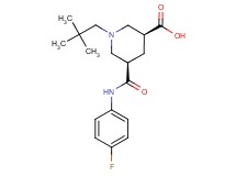 (3S*,5R*)-1-(2,2-dimethylpropyl)-5-{[(4-fluorophenyl)amino]carbonyl}-3-piperidinecarboxylic acid