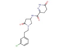 N-{1-[2-(3-chlorophenyl)ethyl]-5-oxo-3-pyrrolidinyl}-6-oxo-1,4,5,6-tetrahydro-3-pyridazinecarboxamide