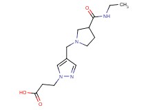 3-[4-({3-[(ethylamino)carbonyl]pyrrolidin-1-yl}methyl)-1H-pyrazol-1-yl]propanoic acid