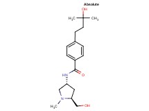 4-(3-hydroxy-3-methylbutyl)-N-[(3R,5S)-5-(hydroxymethyl)-1-methyl-3-pyrrolidinyl]benzamide