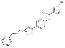 N-[1-(1-methyl-1H-pyrazol-4-yl)ethyl]-5-[3-(3-phenylpropyl)-1,2,4-oxadiazol-5-yl]pyridin-2-amine