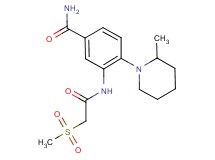4-(2-methylpiperidin-1-yl)-3-{[(methylsulfonyl)acetyl]amino}benzamide