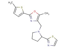 5-methyl-2-(5-methyl-2-thienyl)-4-{[2-(1,3-thiazol-2-yl)-1-pyrrolidinyl]methyl}-1,3-oxazole