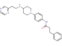 3-phenyl-N-[4-(4-{[2-(2-pyrazinyl)ethyl]amino}-1-piperidinyl)phenyl]propanamide
