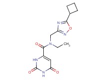 N-[(5-cyclobutyl-1,2,4-oxadiazol-3-yl)methyl]-N-ethyl-2,6-dioxo-1,2,3,6-tetrahydropyrimidine-4-carboxamide