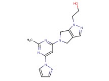 2-[5-[2-methyl-6-(1H-pyrazol-1-yl)pyrimidin-4-yl]-5,6-dihydropyrrolo[3,4-c]pyrazol-1(4H)-yl]ethanol