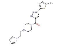 1-{[3-(5-methyl-2-thienyl)-1H-pyrazol-5-yl]carbonyl}-4-[2-(1H-pyrrol-1-yl)ethyl]piperazine