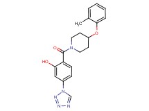 2-{[4-(2-methylphenoxy)-1-piperidinyl]carbonyl}-5-(1H-tetrazol-1-yl)phenol