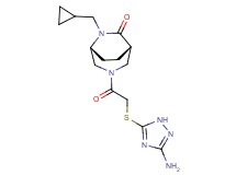 (1S*,5R*)-3-{[(3-amino-1H-1,2,4-triazol-5-yl)thio]acetyl}-6-(cyclopropylmethyl)-3,6-diazabicyclo[3.2.2]nonan-7-one