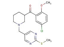 (5-chloro-2-methoxyphenyl)(1-{[2-(methylthio)-5-pyrimidinyl]methyl}-3-piperidinyl)methanone