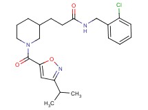 N-(2-chlorobenzyl)-3-{1-[(3-isopropyl-5-isoxazolyl)carbonyl]-3-piperidinyl}propanamide