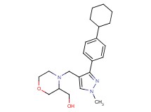 (4-{[3-(4-cyclohexylphenyl)-1-methyl-1H-pyrazol-4-yl]methyl}-3-morpholinyl)methanol