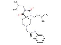 8-(1H-indol-2-ylmethyl)-3-isobutyl-1-(3-methylbutyl)-1,3,8-triazaspiro[4.5]decane-2,4-dione