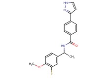 N-[1-(3-fluoro-4-methoxyphenyl)ethyl]-4-(1H-pyrazol-3-yl)benzamide