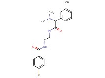 N-(2-{[(dimethylamino)(3-methylphenyl)acetyl]amino}ethyl)-4-fluorobenzamide
