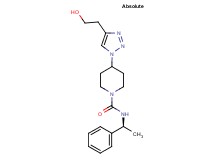 4-[4-(2-hydroxyethyl)-1H-1,2,3-triazol-1-yl]-N-[(1S)-1-phenylethyl]piperidine-1-carboxamide