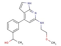 1-(3-{6-[(2-methoxyethyl)amino]-1H-pyrrolo[2,3-b]pyridin-4-yl}phenyl)ethanol