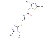 2-(2,4-dimethyl-1,3-thiazol-5-yl)-N-{2-[(4-ethyl-5-methyl-4H-1,2,4-triazol-3-yl)thio]ethyl}acetamide