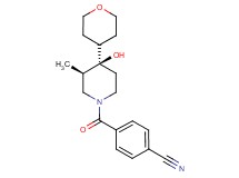 4-{[(3R*,4R*)-4-hydroxy-3-methyl-4-(tetrahydro-2H-pyran-4-yl)-1-piperidinyl]carbonyl}benzonitrile
