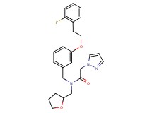 N-{3-[2-(2-fluorophenyl)ethoxy]benzyl}-2-(1H-pyrazol-1-yl)-N-(tetrahydro-2-furanylmethyl)acetamide