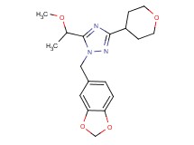 1-(1,3-benzodioxol-5-ylmethyl)-5-(1-methoxyethyl)-3-(tetrahydro-2H-pyran-4-yl)-1H-1,2,4-triazole