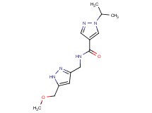 1-isopropyl-N-{[5-(methoxymethyl)-1H-pyrazol-3-yl]methyl}-1H-pyrazole-4-carboxamide