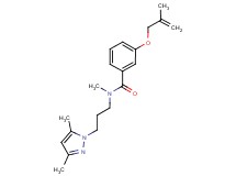 N-[3-(3,5-dimethyl-1H-pyrazol-1-yl)propyl]-N-methyl-3-[(2-methylprop-2-en-1-yl)oxy]benzamide