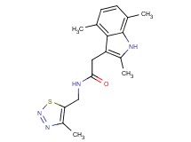 N-[(4-methyl-1,2,3-thiadiazol-5-yl)methyl]-2-(2,4,7-trimethyl-1H-indol-3-yl)acetamide