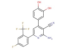 2-amino-4-(3,4-dihydroxyphenyl)-6-[4-fluoro-2-(trifluoromethyl)phenyl]nicotinonitrile