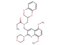 N-(2,3-dihydro-1,4-benzodioxin-2-ylmethyl)-N-{[5,8-dimethoxy-2-(4-morpholinyl)-3-quinolinyl]methyl}propanamide